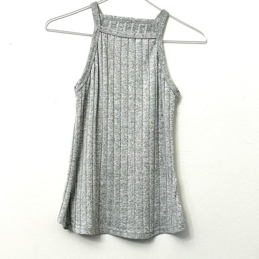Shein Halter Ribbed Sleeveless Pullover Gray Tank Top Small